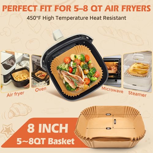 Air Fryer Liners Disposable 125 Pcs