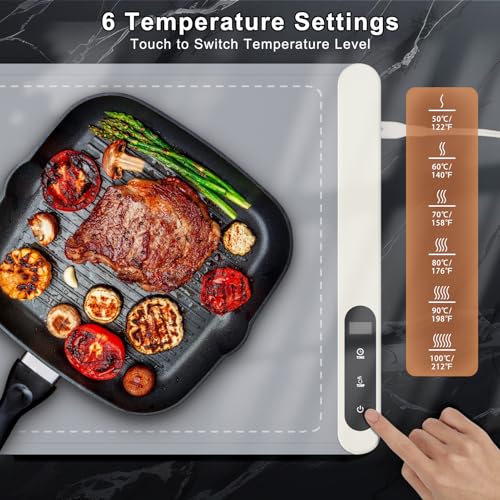 Extra Long Warming Mat for Food (XXX Large Size: 43"x15" / Gray)