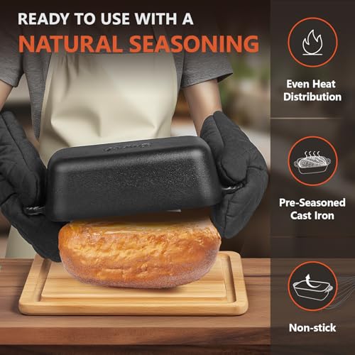 Cast Iron Loaf Pan 9.5x5 Inch