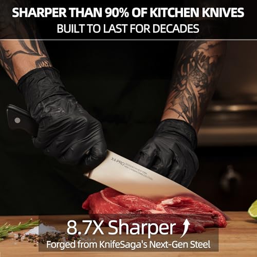 Japanese Knife Set with Sharpener (Black)