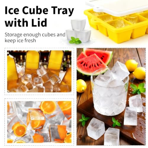 Silicone Ice Cube Tray 2 Pack (Ice Cube Tray 2 Pack / Yellow+Yellow)