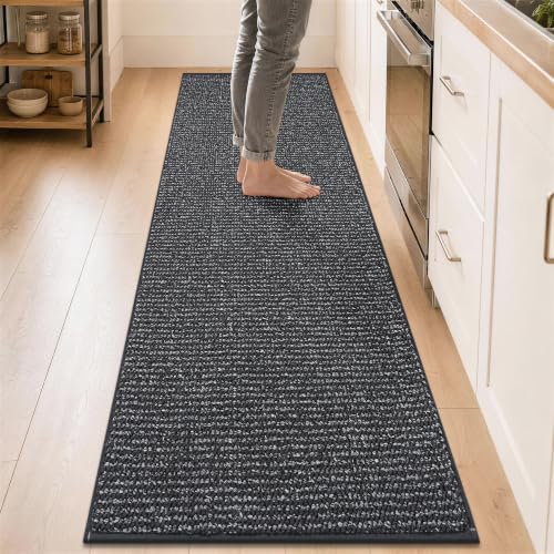 Kitchen Runner Rugs 24"x96" (Charcoal / 24" X 96" (Rectangular))