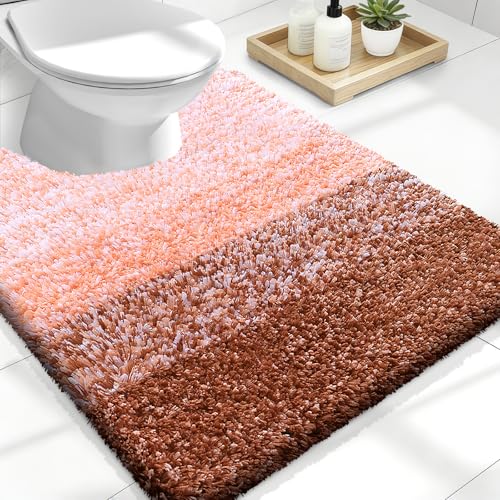 Luxury Toilet Rugs U (24" X 20" Contour Rug / Orange)
