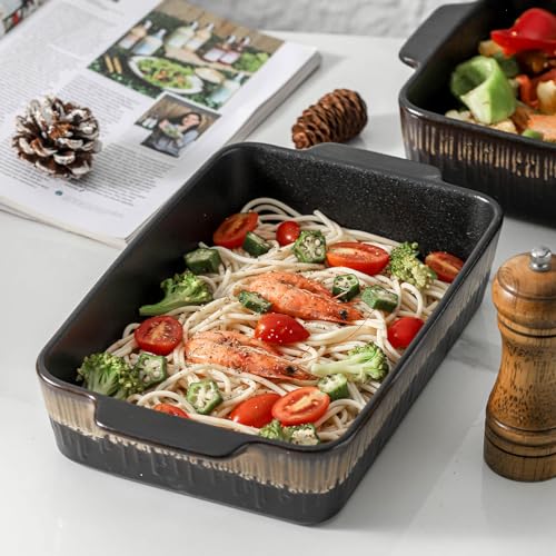 Bakeware Set Ceramic Baking Dish (Rough Black)