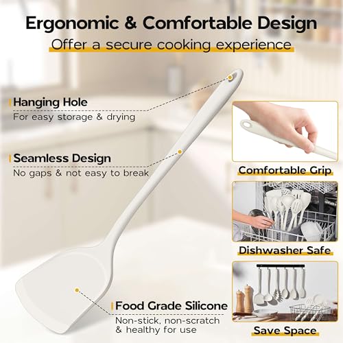 Kitchen Cooking Utensils Set of 10 (White)
