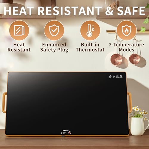 Warming Trays for Buffets Party (Black / Extra Large-32"x18")