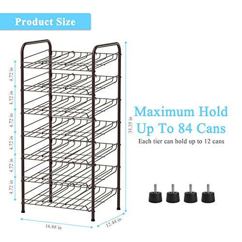 Can Rack Organizer Soda Can Storage Drink Shelf for Pantry (84 Count)