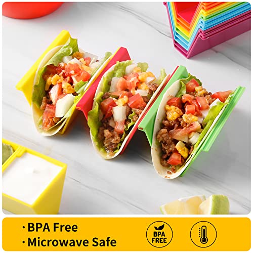Microwave Safe Taco Holder Set of 12 (Set of 12 with 2 Sauce)
