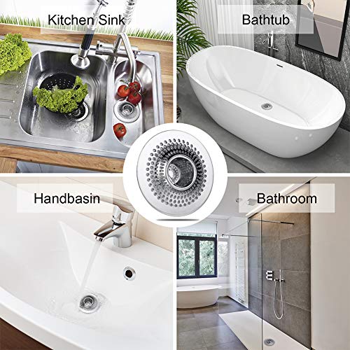Drain Hair Catcher Tub Drain Protector (Stainless-steel)