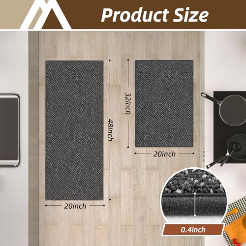 Kitchen Rugs Set of 2 Non