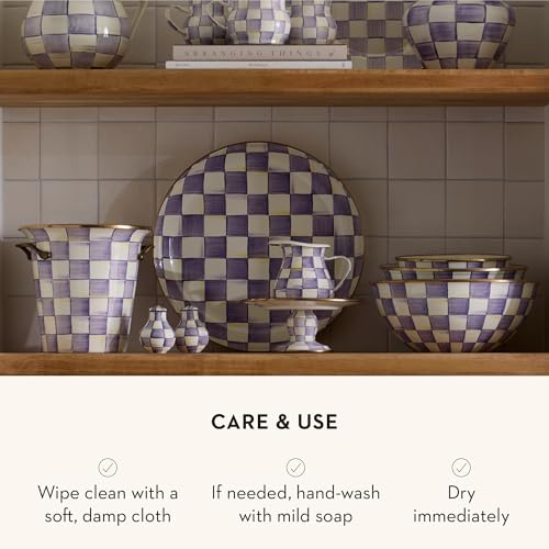 Enamel Creamer (Violet Check)