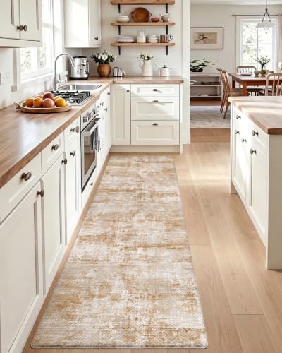 Kitchen Floor Mats Cushioned Anti Fatigue Runner (Light Brown / 86"L x 23"W x 0.4"Th)