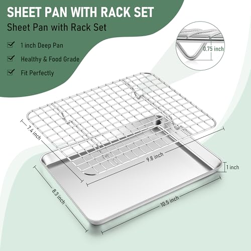 Cookie Sheet with Rack (10*8 Inch)