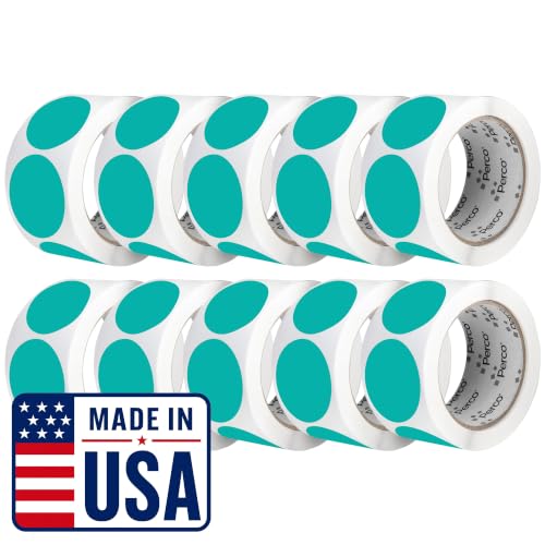 Teal Perforated Round Circle Dot Sticker 2 (Teal / 2 Inch)