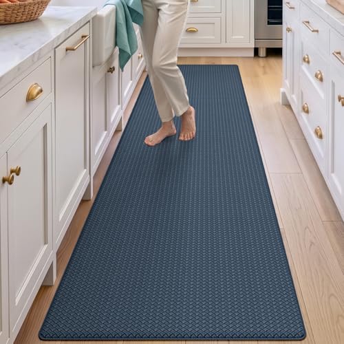 Kitchen Floor Mats Cushioned Anti Fatigue (2-dark Blue / 86"l X 23"w X 0.4"th)