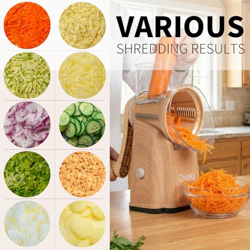 Upgrade Rotary Cheese Grater Shredder with Handle (014)