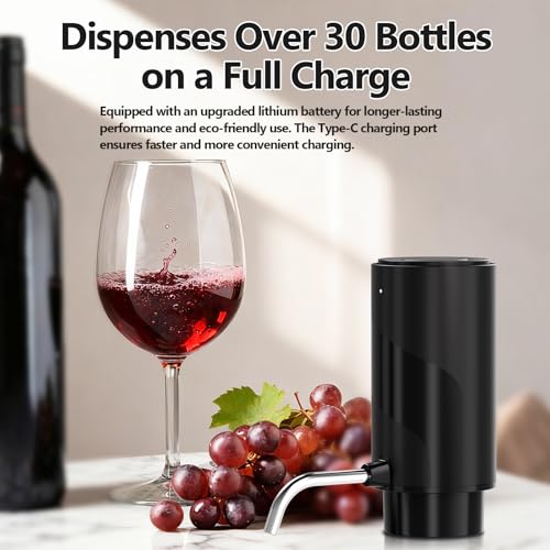 Fathers Day Gift Wine Aerator Electric Decanter (Basic / Space Black)