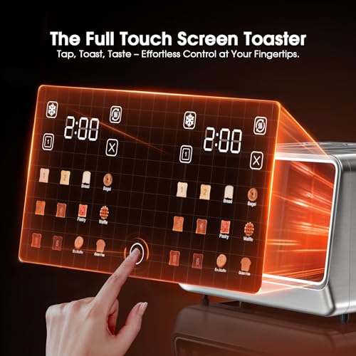 4 Slice Toaster with Dual Digital Smart TouchScreen & Independent Control Panel