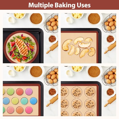 Silicone Baking Mat Set of 4 (Red / 4-piece set)