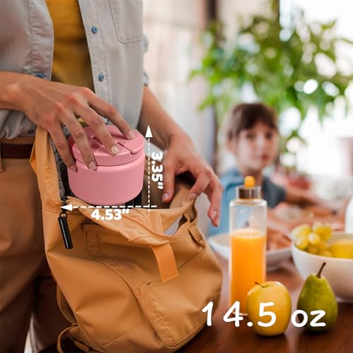 14.5oz Soup Thermo for Hot Food Kids Vacuum Insulated Food Jar Twist (Pink)