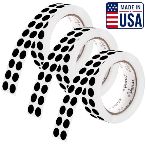 Black Perforated Round Circle Dot Sticker 1 (Black / 0.5 Inch)