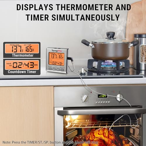 TempTrack Digital Meat Thermometer for Cooking and Grilling