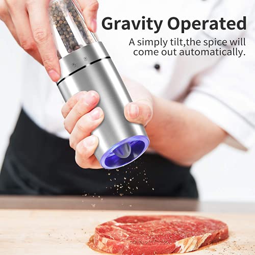 Gravity Salt and Pepper Grinder (Silver 2X)
