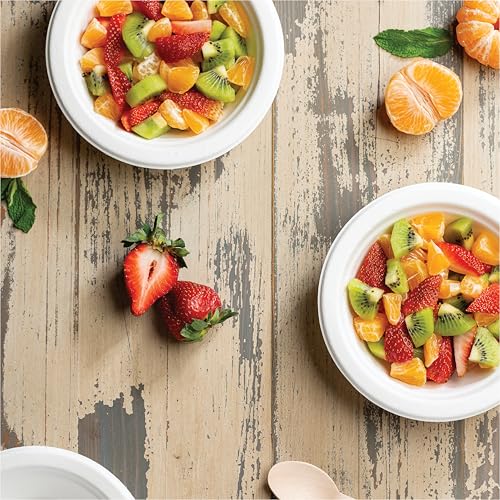 100% Compostable Paper Bowls 12 oz. [1000 Count] Heavy (7 inch Bowl (12 oz) -- 1000 Pack)