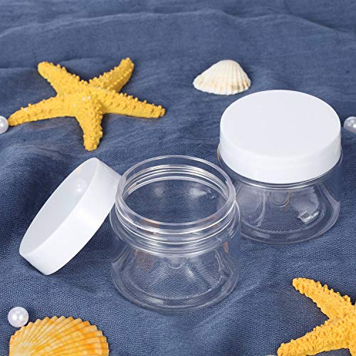 6 Pack 6 oz Plastic Jars Containers with Lids (6 Count)