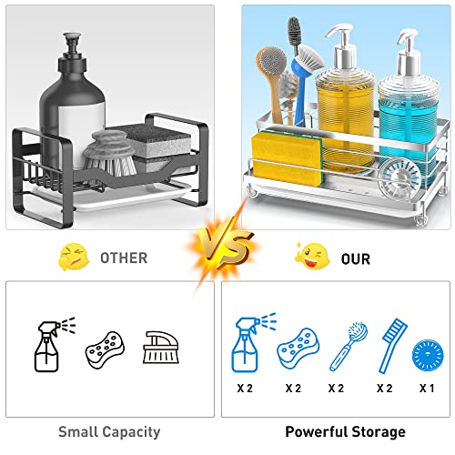 Stainless Steel Sponge Holder for Kitchen (Silver)