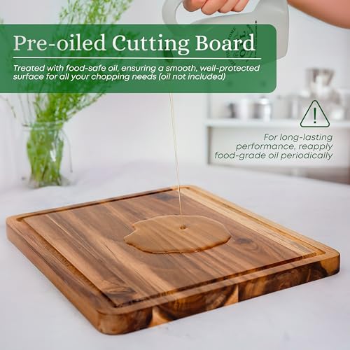 Acacia Wood Cutting Board Set of 3 for Kitchen