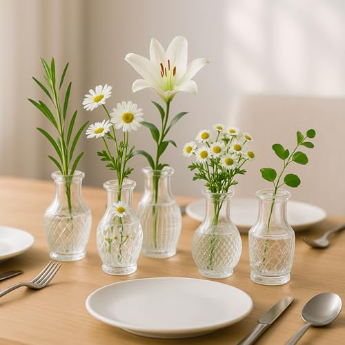 Glass Bud Vase Set of 20 Pcs