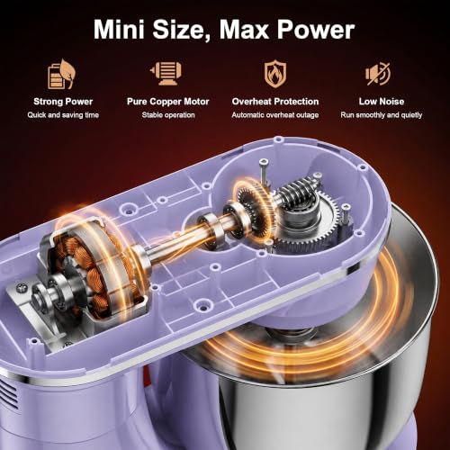 4QT Electric Stand Mixer (Purple)