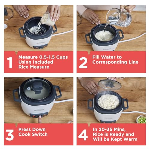 3 Cup Rice Cooker with Steaming Basket (3-cup / rice cooker)
