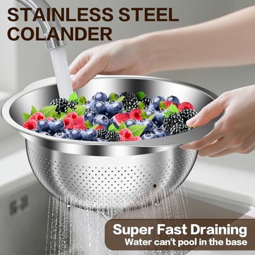 Stainless Steel Colander for Kitchen (5QT)