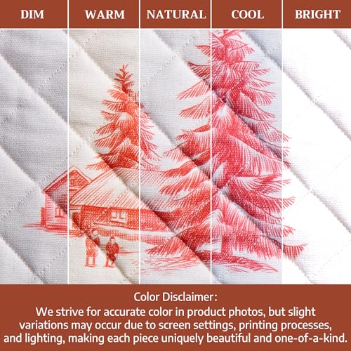 Pot Holders 100% Cotton Potholders (120 - Winter Jouy / 8" x 8" (Pot Holder Pack of 1))