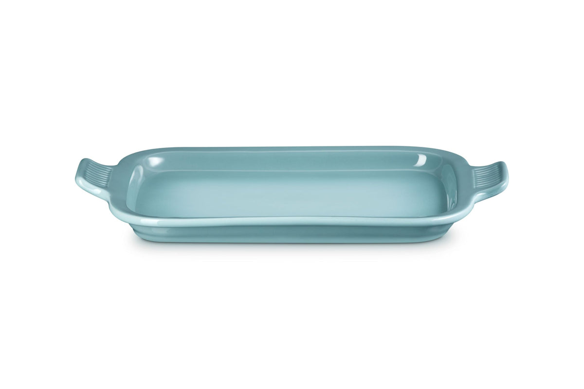 Stoneware Rectangular Dish with Platter Lid (Sea Salt)