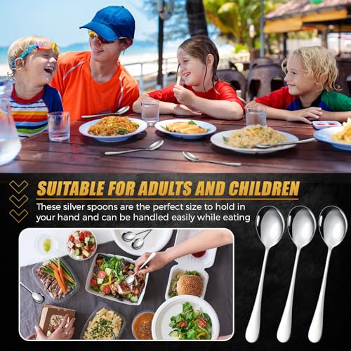 100 Pcs Soup Spoons Bulk