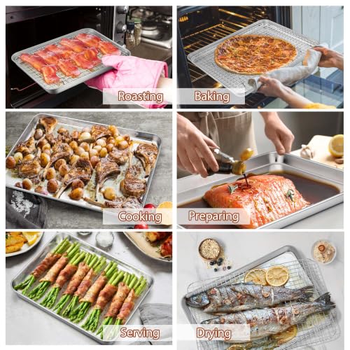 19.6 Inch Cookie Baking Sheet Pan with Wire Rack (19.6 Inch)