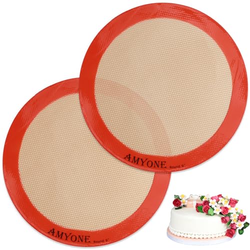 Silicone Baking Mats (Bright Orange / 9"L x 9"W)
