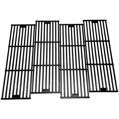 19-3/4" Cast Iron 4 Cooking Grates Replacement for Chargriller 2121, 2123, 2222, 2828, 3001, 3008, 3030, 3072, 3232, 3725, 4000, 4001, 4008, 4208, 5050, 5072, 5252, 9020 King Griller 3008, 5252 Grill (19 3/4" x 27")