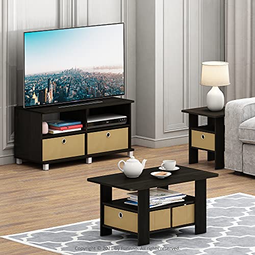 ANDREY Coffee Table (Espresso/Brown / 2 Bin)