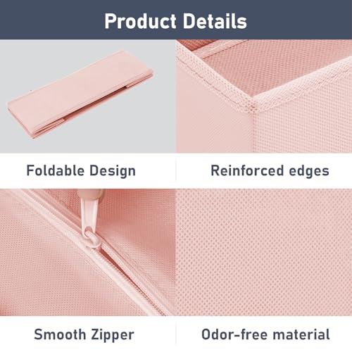 Drawer Organizer Clothes Storage (Pink / 24 Pack)