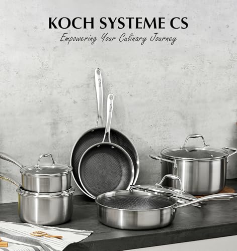 Triply Stainless Steel Cookware Set 10PCS (Black / 10 Pcs)