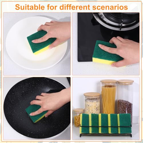 30 Pcs Individually Wrapped Sponges for Airbnb Apartment Green (Green)
