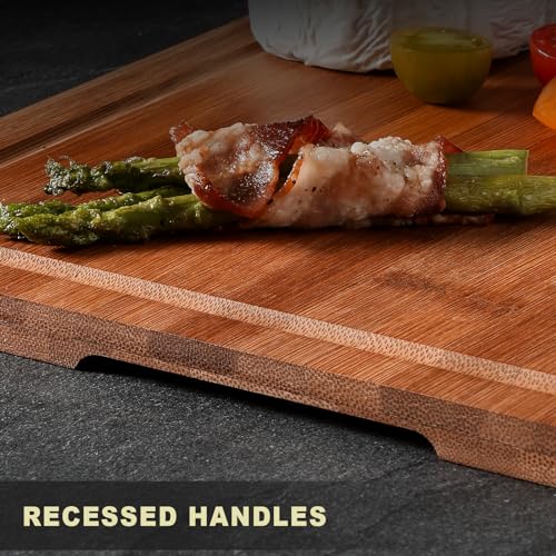 Wood Cutting Boards for Kitchen (Brown / 18"L x 12"W)