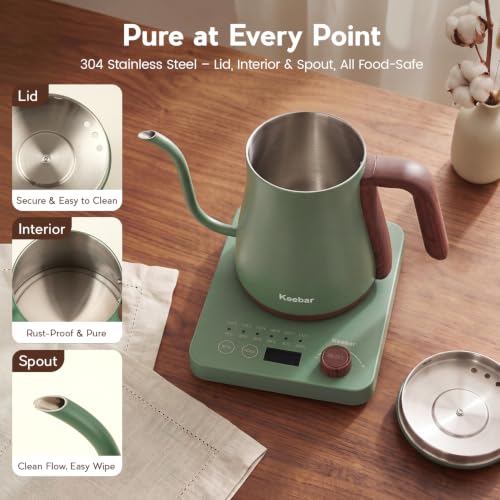 Gooseneck Electric Kettle (Green)