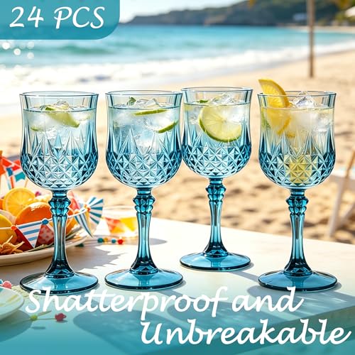 24Pack Plastic Wine Glasses (24 Count)