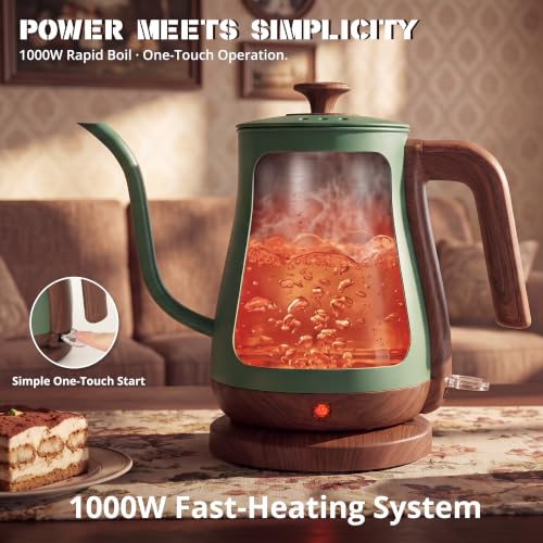 Gooseneck Electric Kettle (Matcha Green / 0.8 Quarts)
