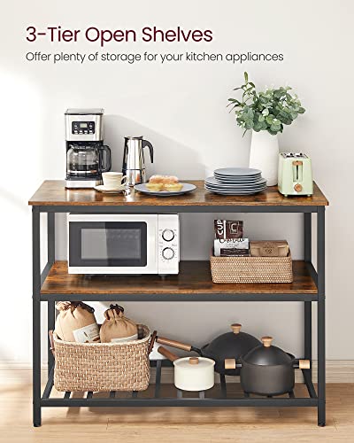 Kitchen Island with 3 Shelves
